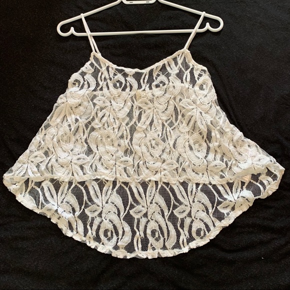 Beautiful Cream Color Lace Tank - Picture 4 of 7